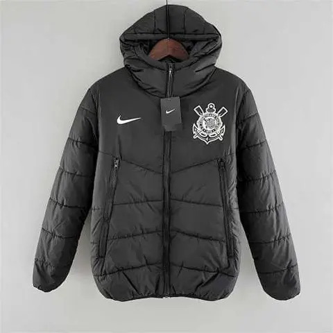 2022 Corinthians Cotton Jacket Black White Logo