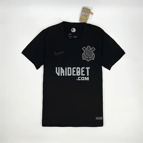 24-25 Corinthians away black soccer jersey