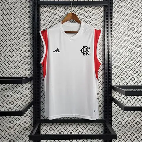 23-24 Flamengo Training Suit White Tank Top