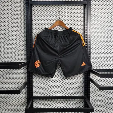 23-24 Internacional black with orange logo shorts