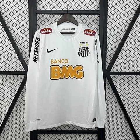 11-12 Santos Home Retro Long Sleeve soccer jersey