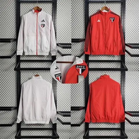 23-24 Sao Paulo white and red Double sided Windbreaker