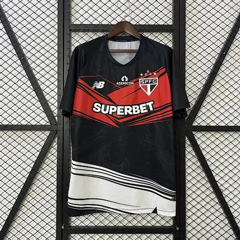 25-26 Sao Paulo red and black training jersey