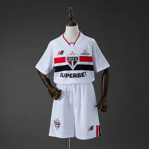 Sao Paulo 26/27 Home Kids Kit Jersey Size 16-28