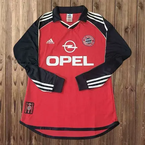Maillot de football 01-02 Bayern — Domicile · Rétro · Manches longues