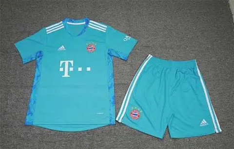 20-21 Bayern lake blue short sleeve goalkeeper