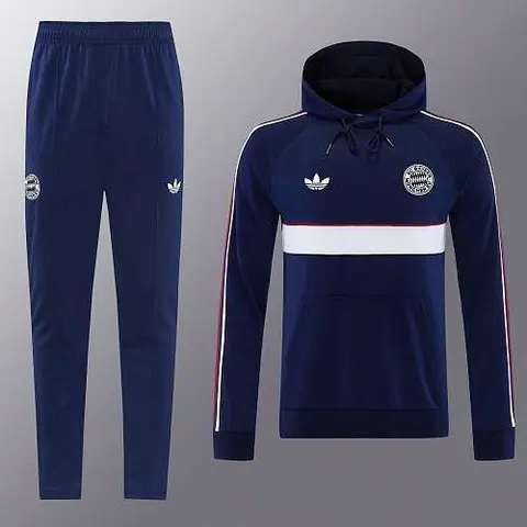 2026/27 Bayern Dark Blue Hoodie Suit S-XXL