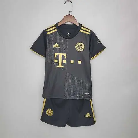 Ensemble de football enfant 21-22 Bayern noir — Extérieur