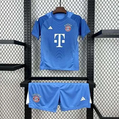 25-26 Bayern Munich Blue Goalkeeper Kids Kit