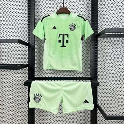 25-26 Bayern Munich Green Goalkeeper Kids Kit