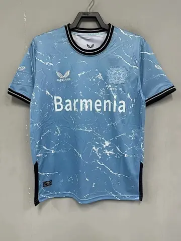 23-24 Leverkusen third Away blue jersey