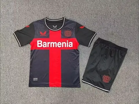 23-24 leverkusen home black kid kit
