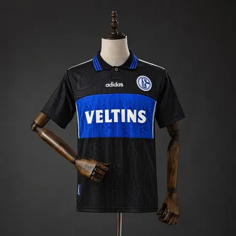1997/98 Schalke 04 Black Third Away Retro Soccer Jersey S-XXL