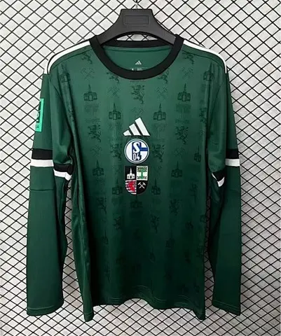 FC Schalke 04 2025/26 Green 150th Anniversary Edition Long Sleeve Jersey Size S-4XL