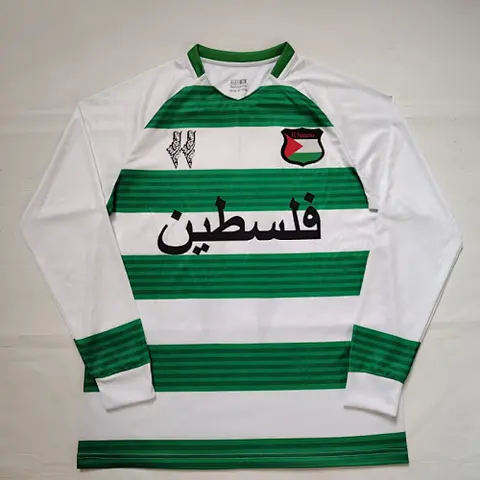 25-26 Palestine Green and White long sleeve jersey