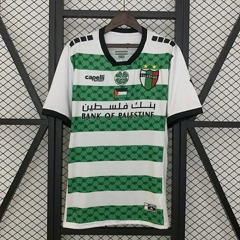 25-26 Palestino green and white jersey