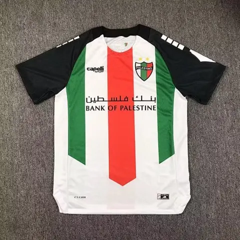 25-26 Palestino white green and red jersey