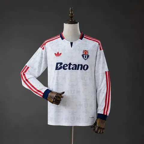 2027/28 Universidad de Chile White Away Long Sleeve Soccer Jersey S-4XL