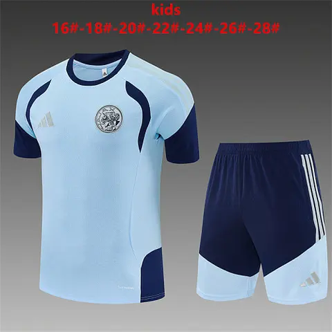 2026/27 Ajax Sky Blue Training Kids Kit Size 16-28