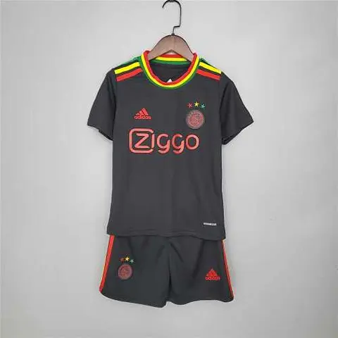 21-22 Ajax black kids kit