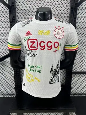 25-26 Ajax white special version soccer jersey size S-2X