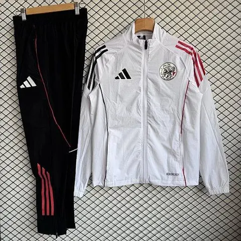 Ajax 2025/26 White Windbreaker Suit Size S-2XL