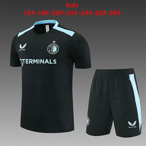 2026/27 Feyenoord Rotterdam Black Training Kids Kit Soccer Jersey 16-28
