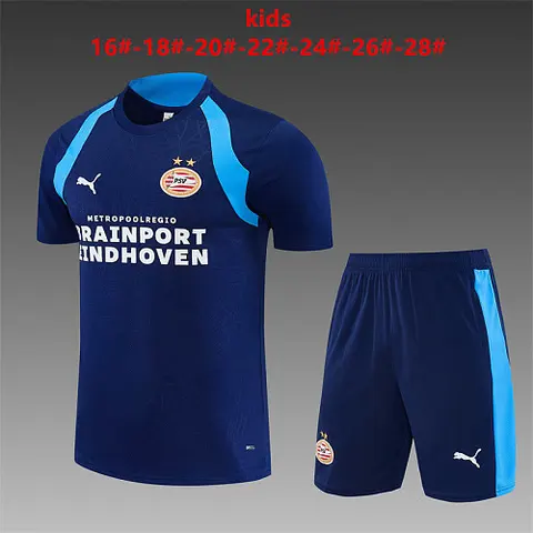 2026/27 PSV Eindhoven Dark Blue Training Kids Kit Soccer Jersey Size 16-28