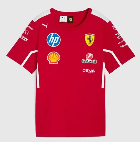 2025 Ferrari red round neck F1