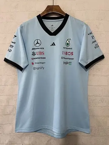 2026 Mercedes Sky Blue F1 Jersey S-5XL