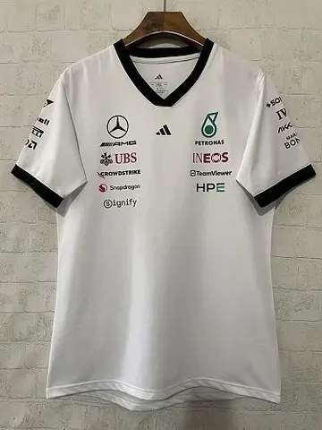 2026 Mercedes White F1 Jersey S-5XL