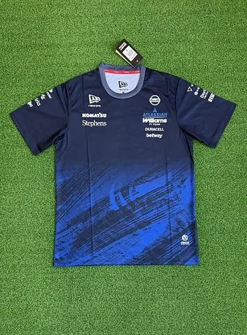 2026 Williams Blue and Black F1 Shirt S-4XL