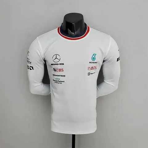F1 Formula One 2022 Mercedes à manches longues blanc