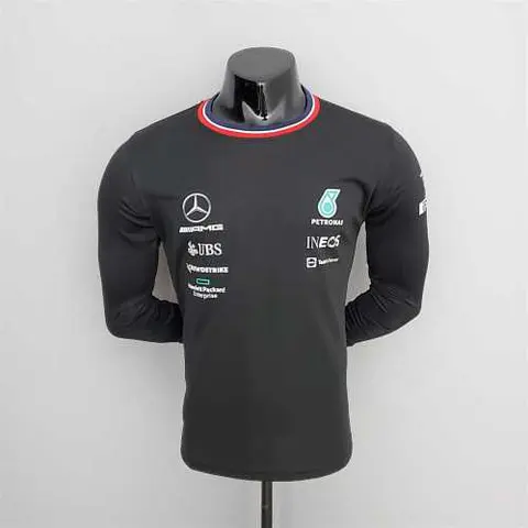 F1 Formula One 2022 Mercedes à manches longues noir