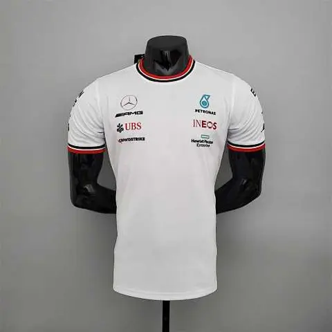 Ensemble F1 Formula One course ; Mercedes blanc