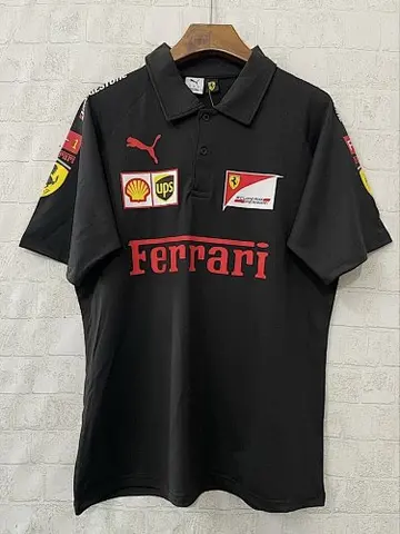 Ferrari 2025 black F1 polo S-3XL