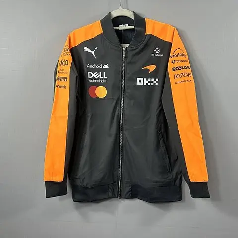 2026 McLaren Black Orange Windbreaker Jacket S-2XL