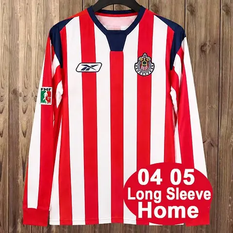 2004/05 Chivas Home Retro Long Sleeve Soccer Jersey S-XXL