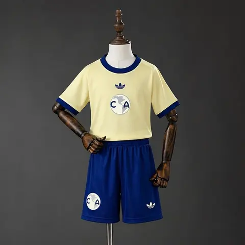 2026/27 Club America Yellow 110th Anniversary Kids Kit Soccer Jersey 16-28