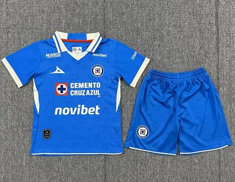 2026/27 Cruz Azul Home Kids Kit Soccer Jersey 16-28