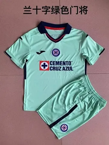 22-23 Cruz Azul light blue goalkeeper kids kit