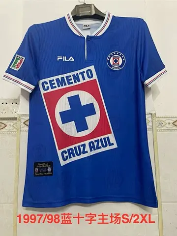 99-00 Cruz Azul home Retro soccer jersey size S-2XL