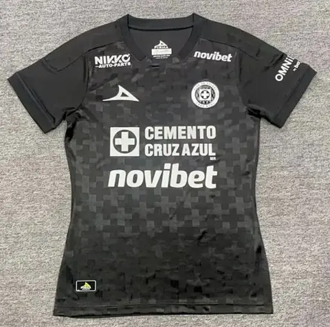 Woman 2025-26 Cruz Azul third black soccer jersey size S-2XL