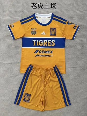 2026/27 Tigres de la UANL Home Kids Kit Soccer Jersey 16-28