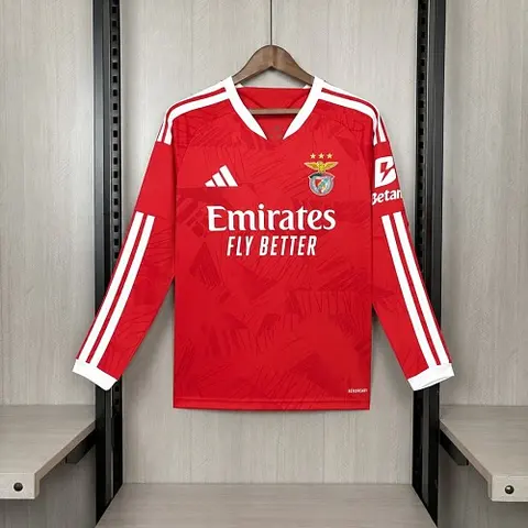 2026/27 Benfica Home Long Sleeve Soccer Jersey Size S-2XL