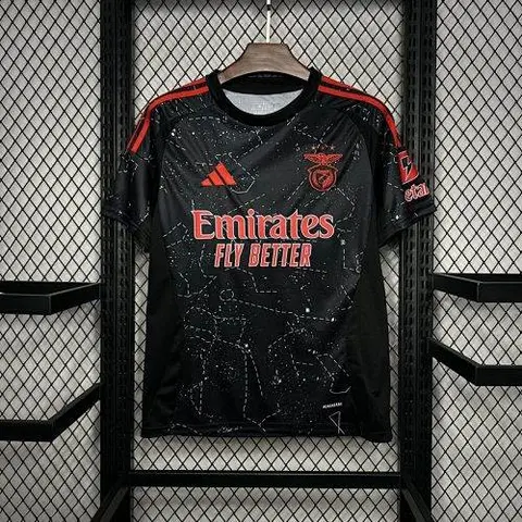 24-25 Benfica away black football jersey