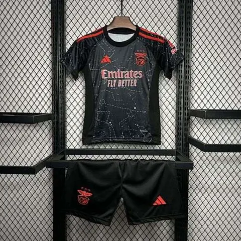 24-25 Benfica away black kid kit