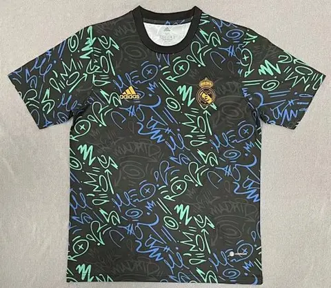 22-23 R MAD black with blue and green training shirt