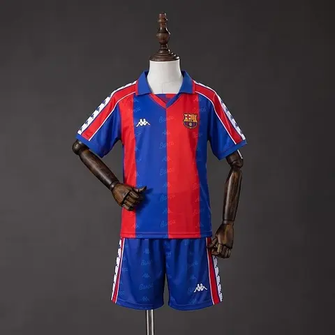 1992/95 Barcelona Home Retro Kids Kit Soccer Jersey 16-28