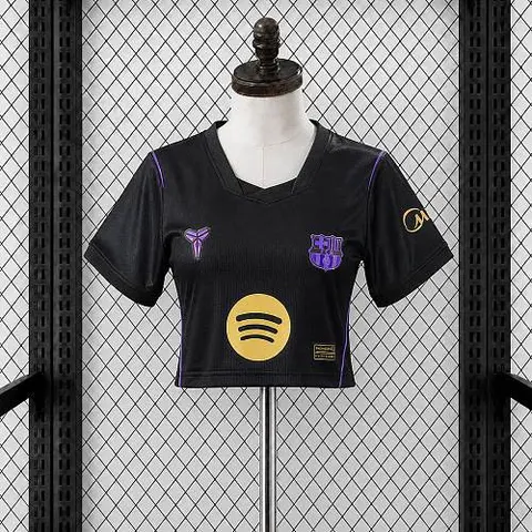 2026/27 Barcelona Away Women's Crop Top Soccer Jersey S-2XL